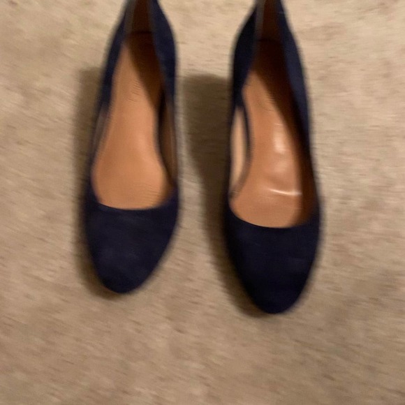 Corso Como Blue Suede Heels - Picture 3 of 5